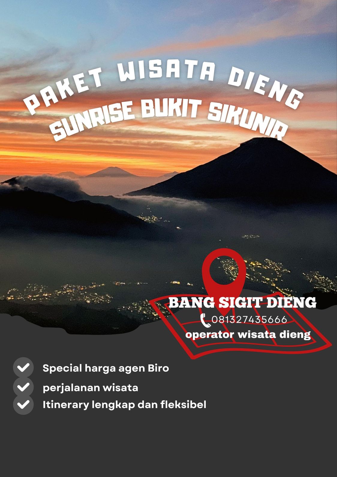 PAKET SUNRISE BUKIT SIKUNIR - Paket Wisata Dieng Murah