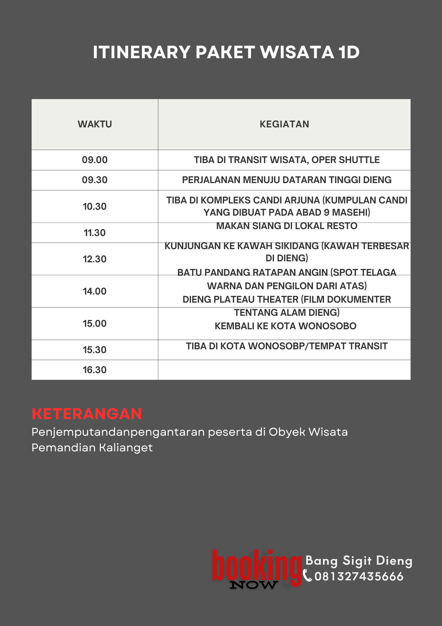 Itinerary