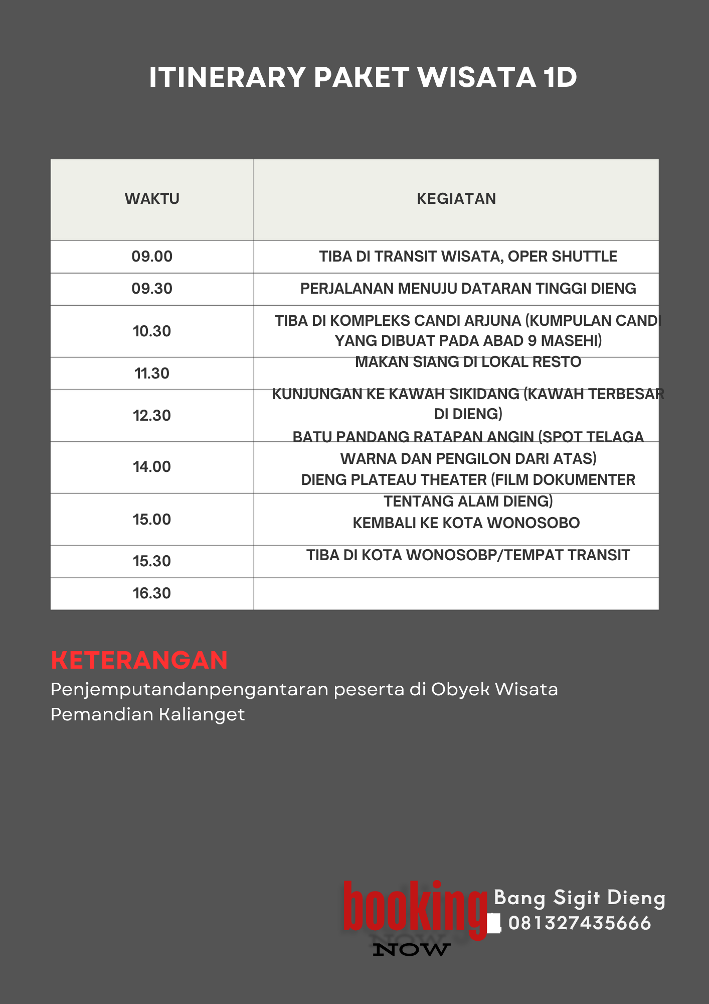 Itinerary