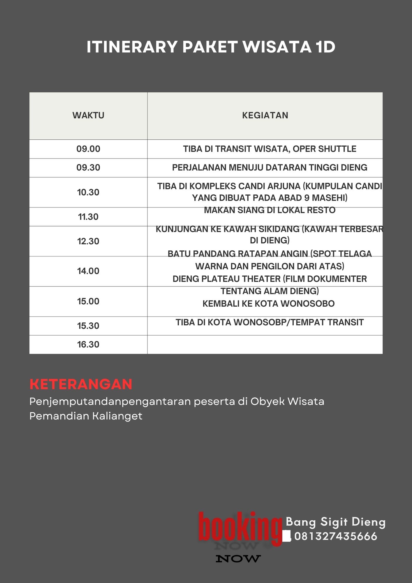 Itinerary